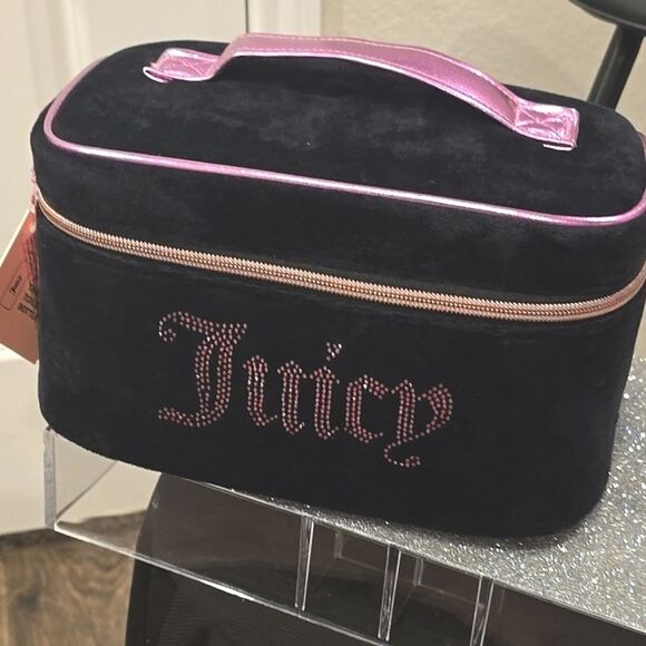 Juicy Couture Rhinestone Logo Travel Traincase - Picture 5 of 7